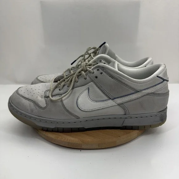 Nike Dunk Low Shoes Mens Size 11 Gray Leather Low Top Sneakers DX3722-001 - Picture 3 of 10